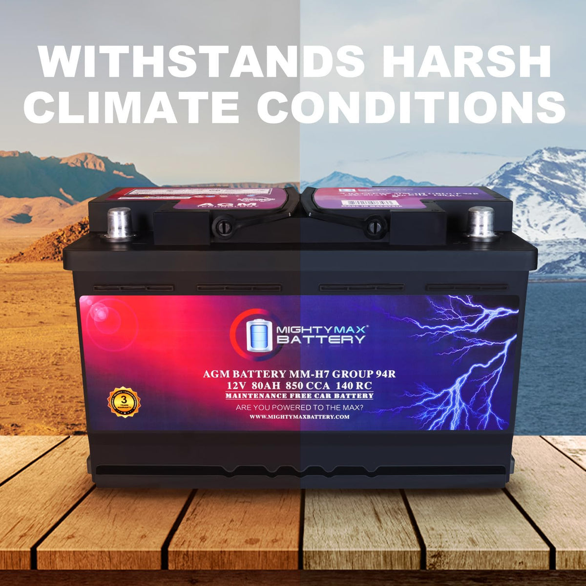 12V 80AH 850 CCA Replacement Battery S5918