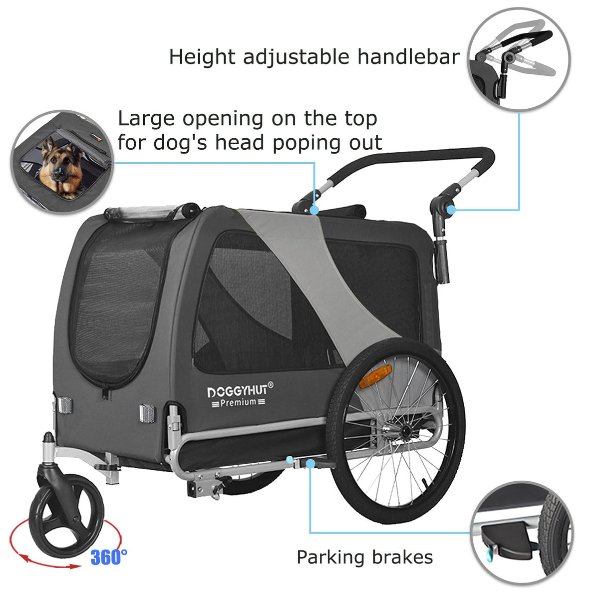 X Large Pet Bike Trailer & Stroller R6444