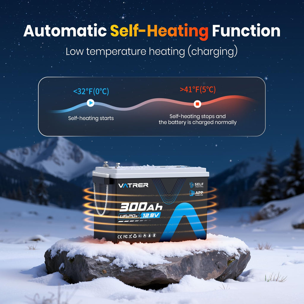 12.8V 300Ah Self-Heating LiFePO4 Lithium Battery I2480