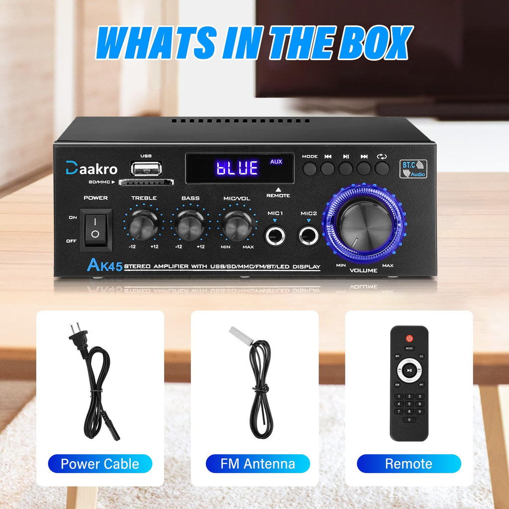 300W Bluetooth 5.1 Stereo Audio Amplifier W185869