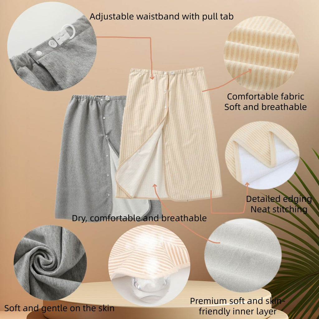 Full Open Waterproof Adjustable Reusable Adult Diaper Skirt I14165