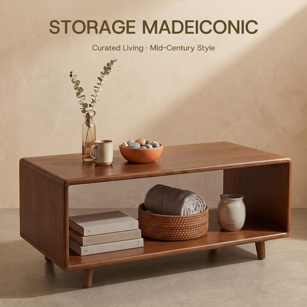 39" Rectangular Solid Wood Coffee Table Z885495