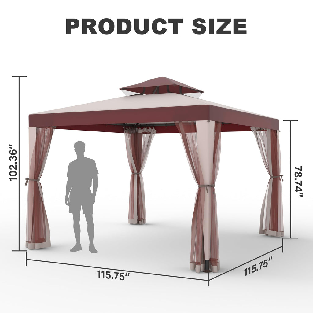 10×10 Outdoor Gazebo Canopy Tent G30995