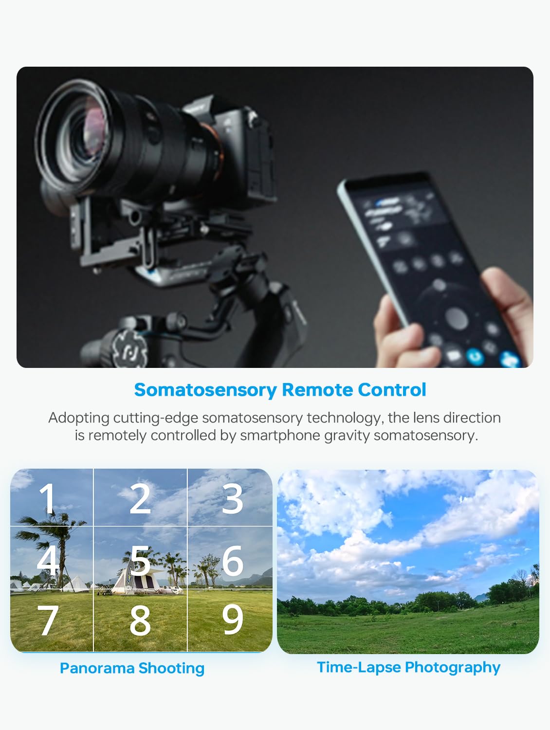 Camera Gimbal Stabilizer with AI Tracking G3617