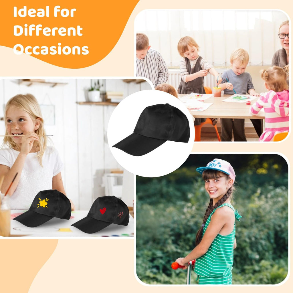 Black Adjustable Polyester Baseball Caps J599