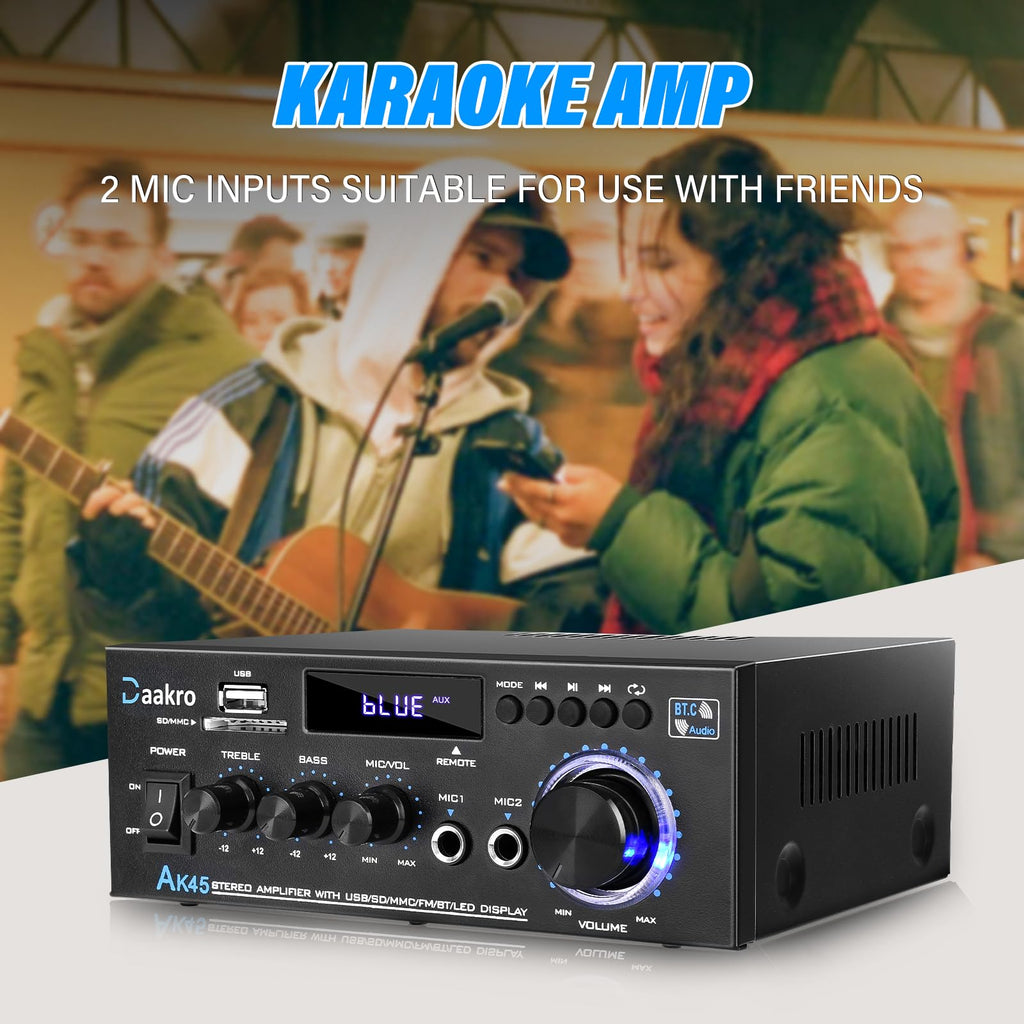 300W Bluetooth 5.1 Stereo Audio Amplifier W185869