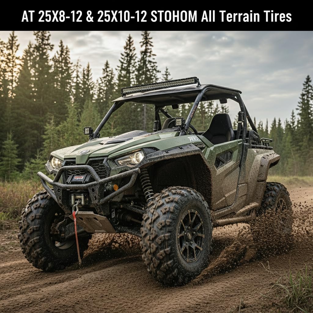 Set of 2 19x7-8 Tubeless ATV Tires M4139