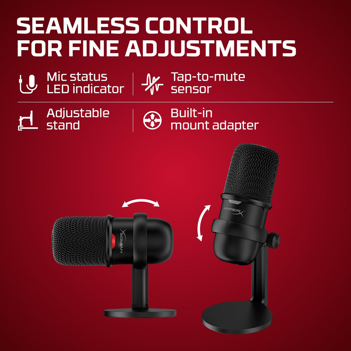 USB Condenser Gaming Microphone, Cardioid, Black F91730