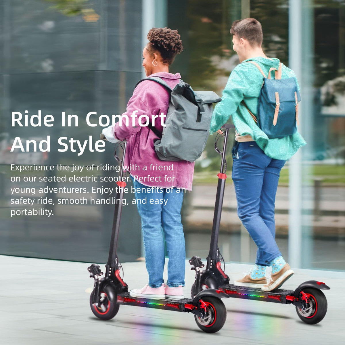 1200W 37 Mile Range 34MPH Foldable Electric Scooter with Seat M408670