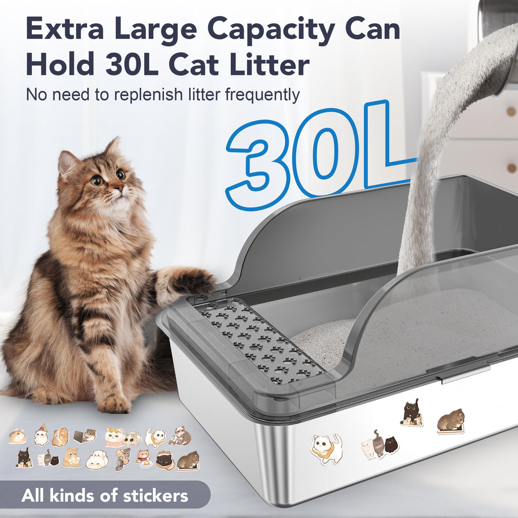 Stainless Steel Enclosed Cat Litter Box M5836