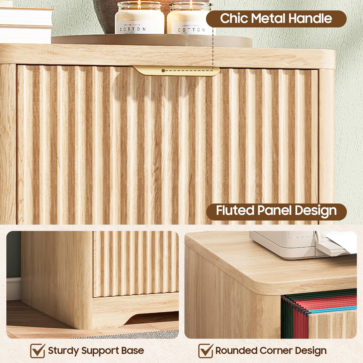 2 Drawer Small File Cabinet M2429