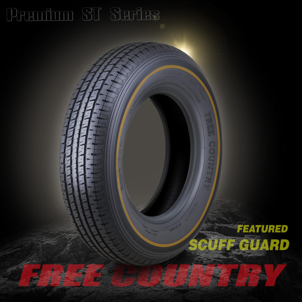 2 Premium Trailer Tires ST205/75R14 8PR LR D T3243