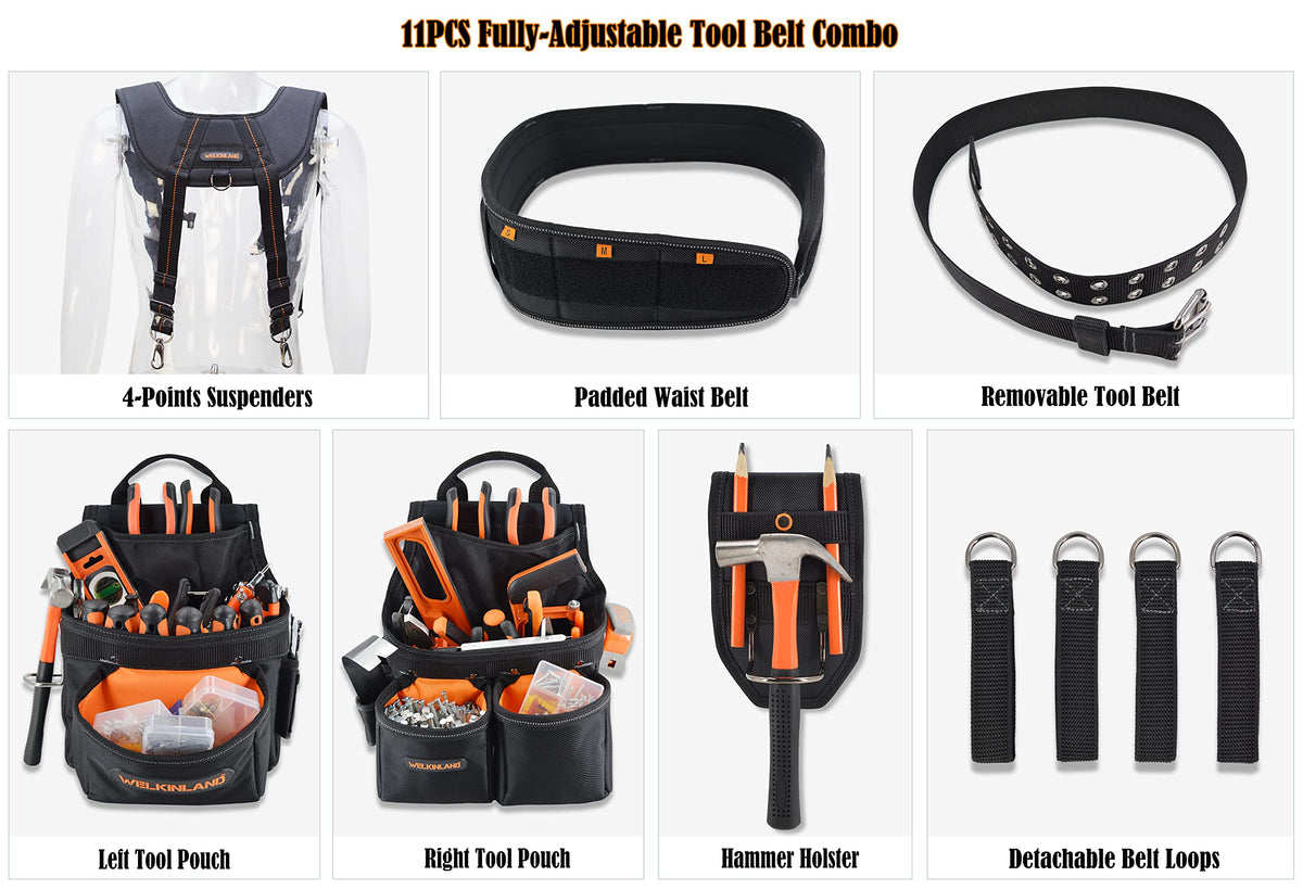 39 Pockets Tool Belts with Suspenders E53432