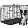 42 inch Folding Metal Wire Dog Crate with Double Door P723771