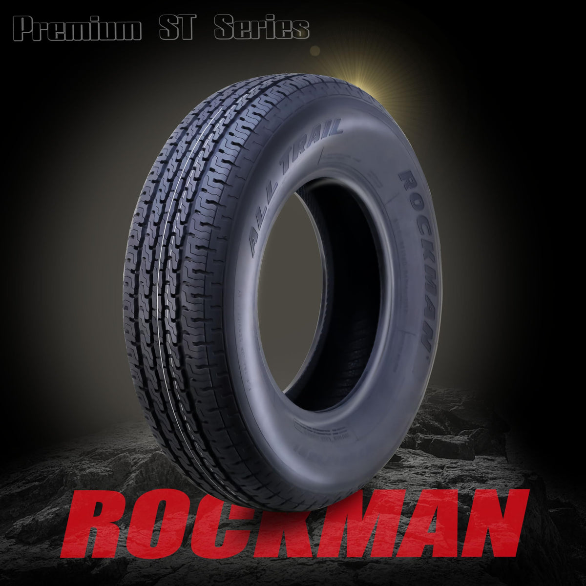 Trailer Tire Wheel ST205/75R15 8-Ply Silver Rim R718010