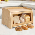 Large Bamboo Bread Box K7609