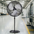 24" High Velocity Oscillating Pedestal Fan, 8000 CFM 3-Speed Standing Fan Z9938