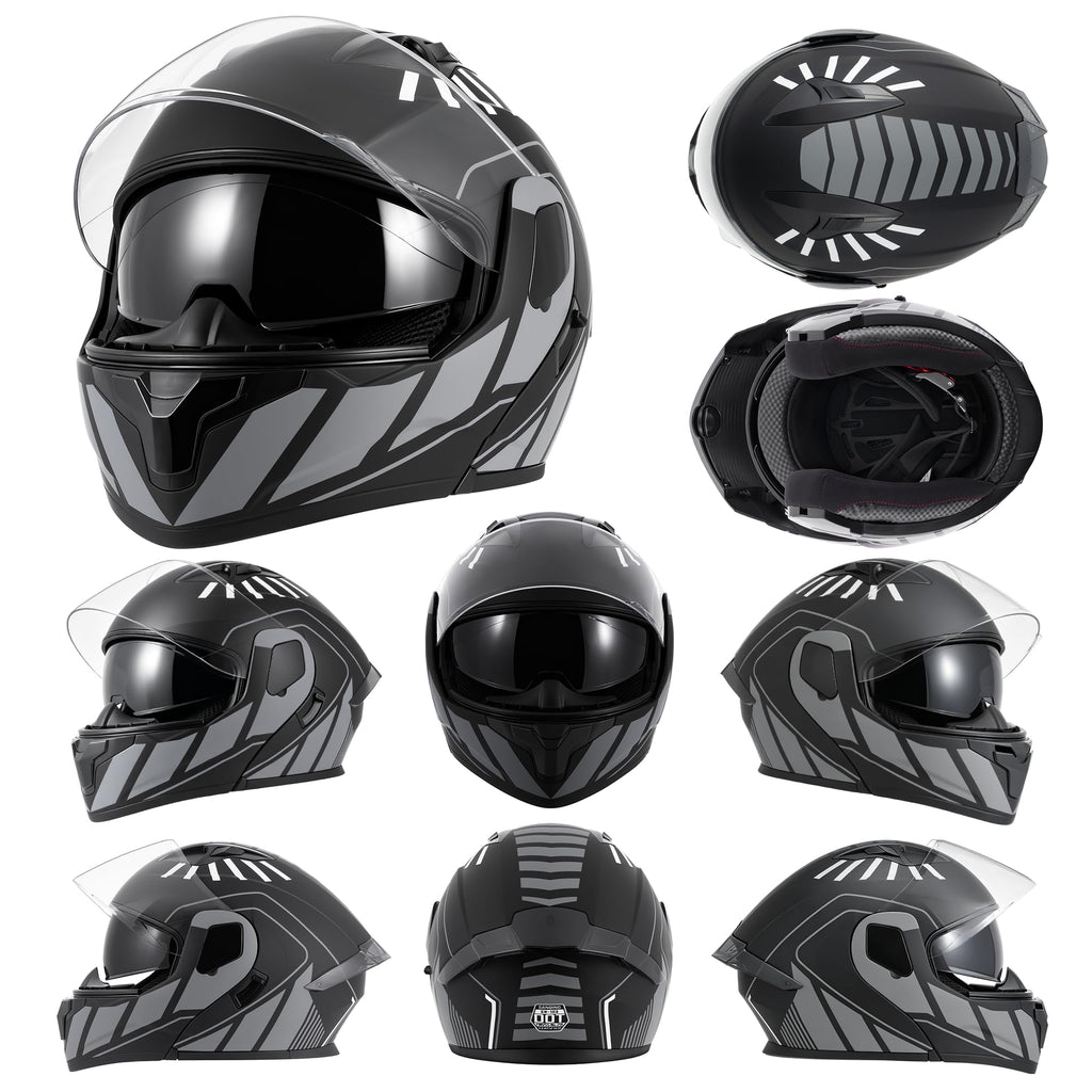 Modular Motorcycle Helmet DOT Approved Flip up N9228