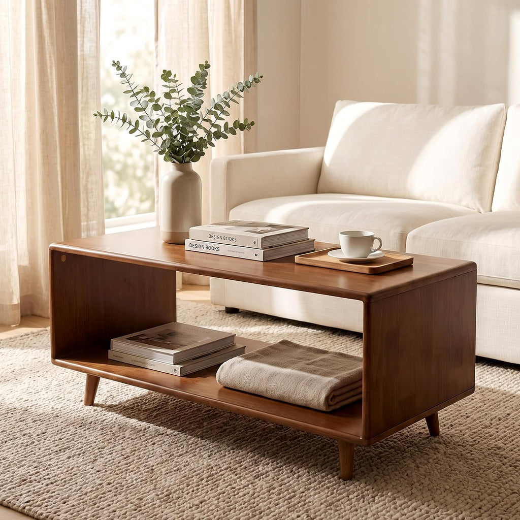 39" Rectangular Solid Wood Coffee Table Z885495