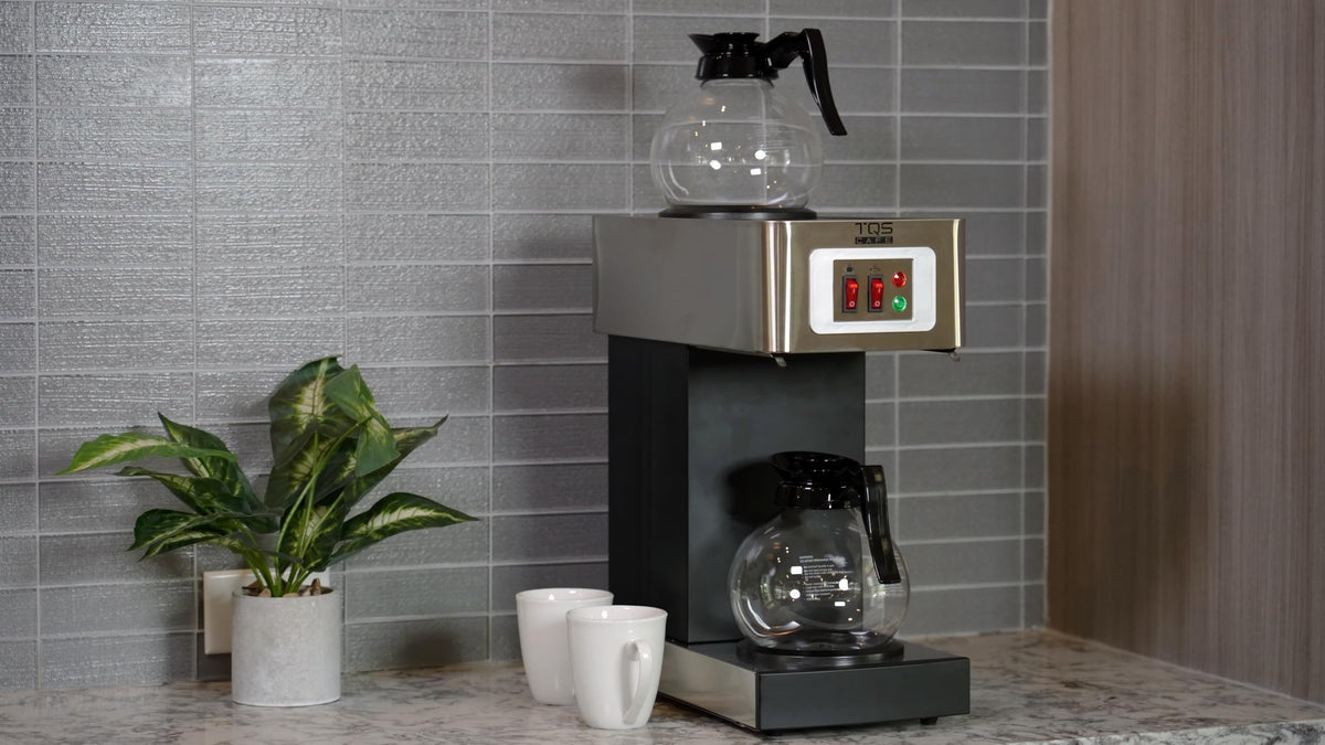 Commercial Coffee Maker, Double 12-Cup Stainless Steel Z199219