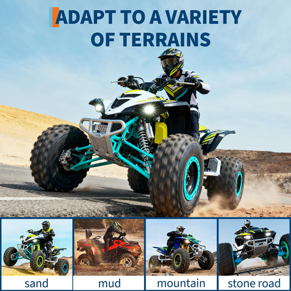 Set of 2 19x7-8 Tubeless ATV Tires M4139