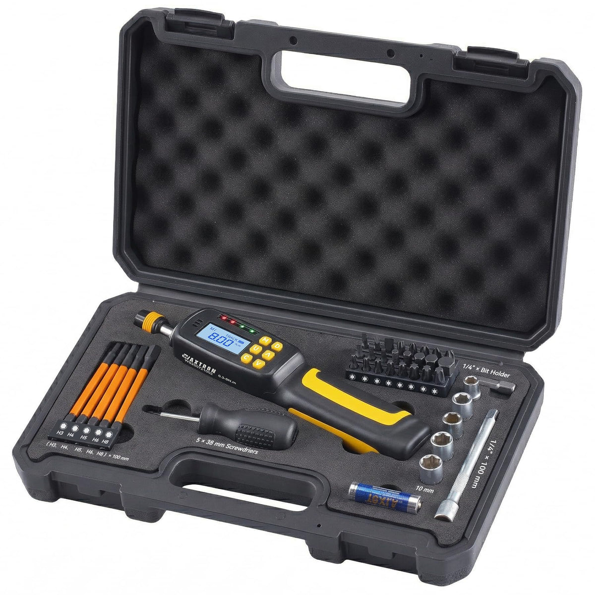 Digital Torque Screwdriver Set, 1/4" Drive, 38-Piece J17764