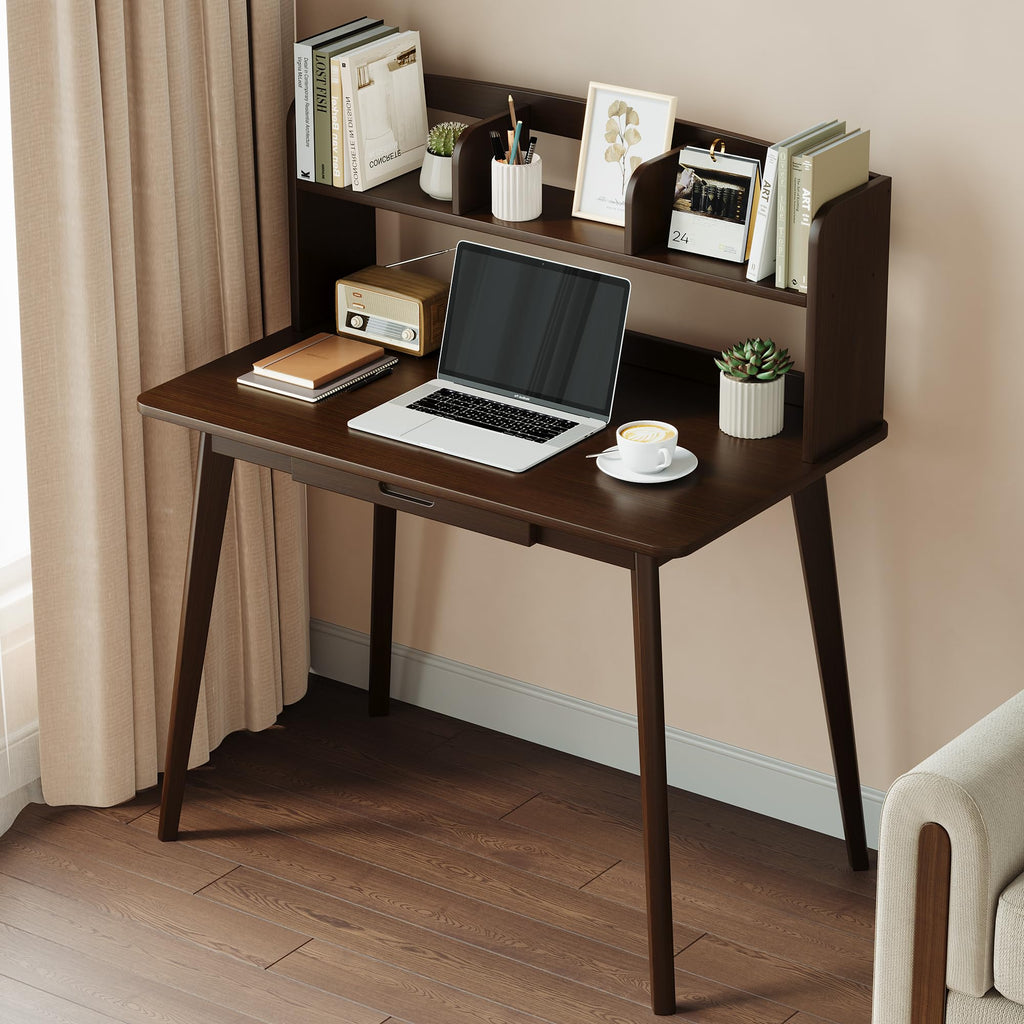 Small Writing Desk with Hutch H41352