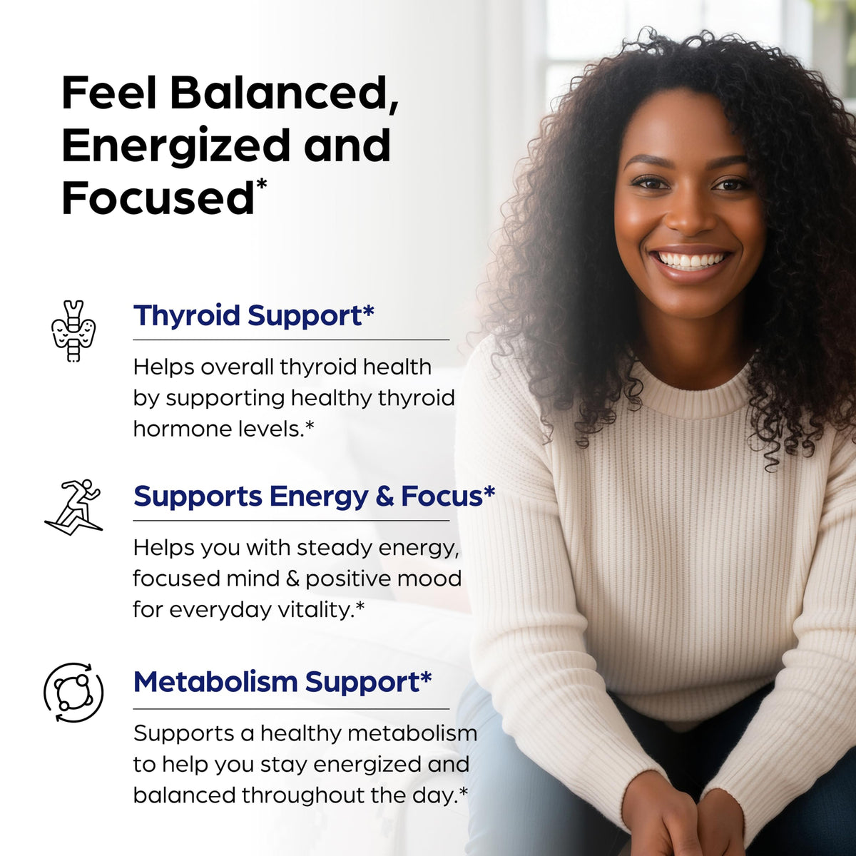 Thyroid Support with Selenium, Zinc, Iodine, L Tyrosine, Ashwagandha, 70 Count (Pack of 2) X16507