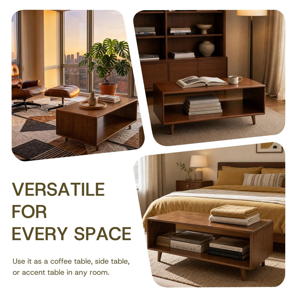 39" Rectangular Solid Wood Coffee Table Z885495