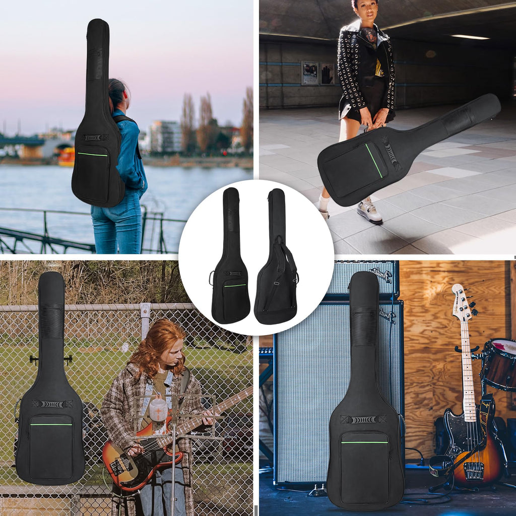 Black Waterproof Padded Electric Bass Guitar Gig Bag T8956