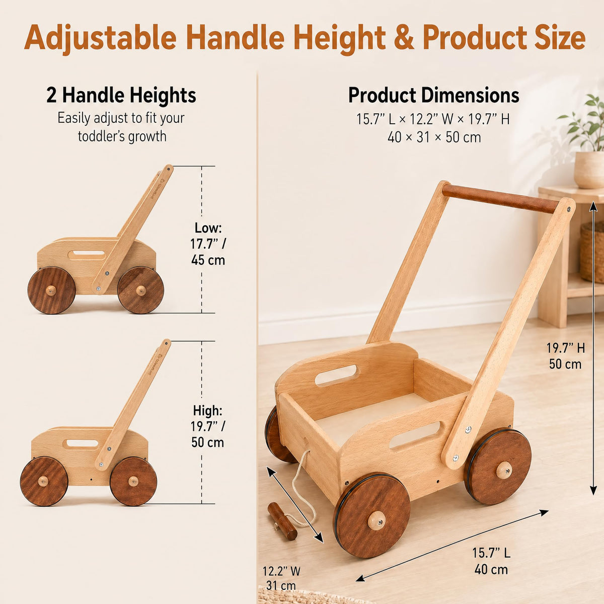 Wooden Baby Walker X8755