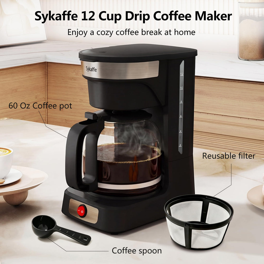 12 Cup Drip Coffee Maker with Reusable Filter K79317