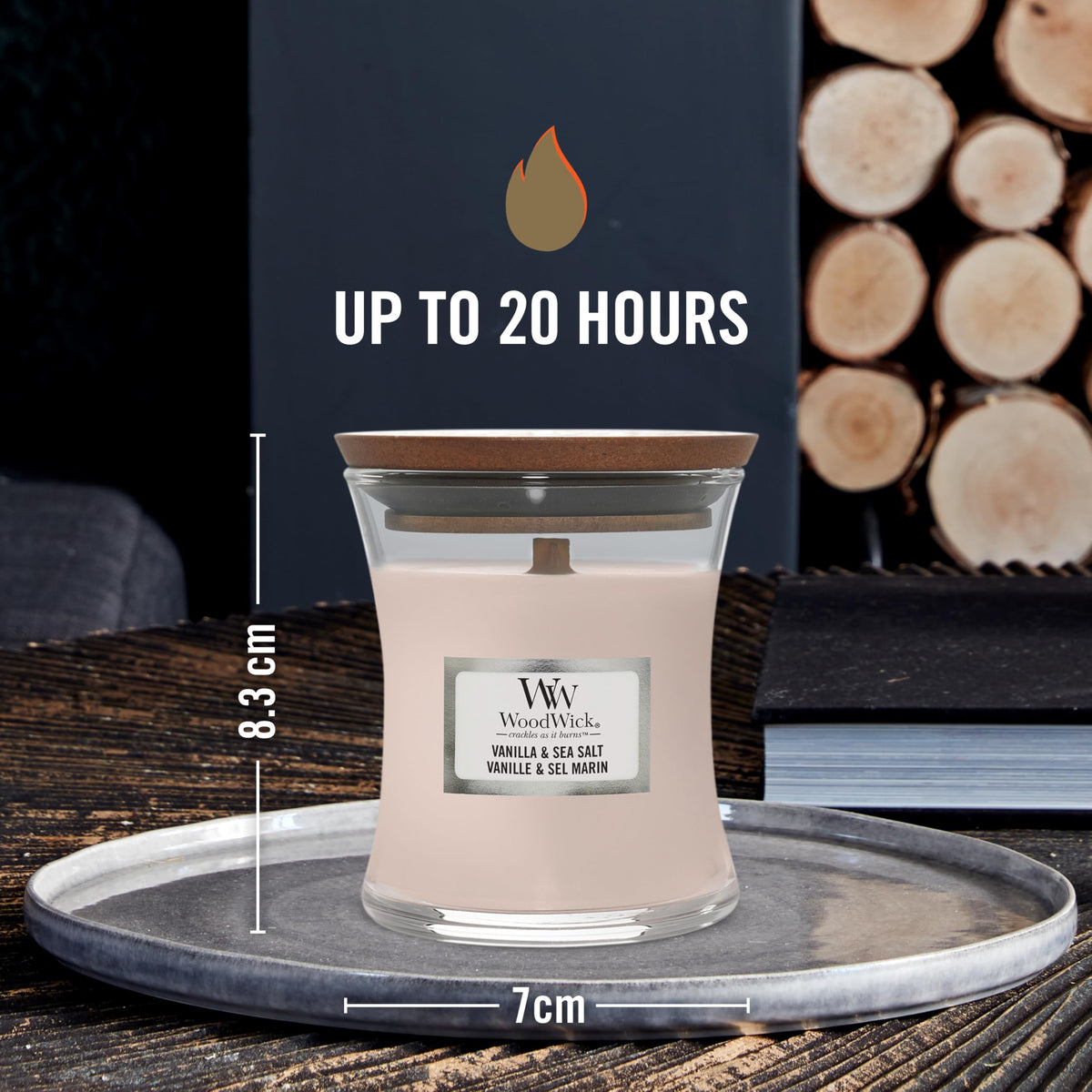 Vanilla & Sea Salt Scented Candle W84429