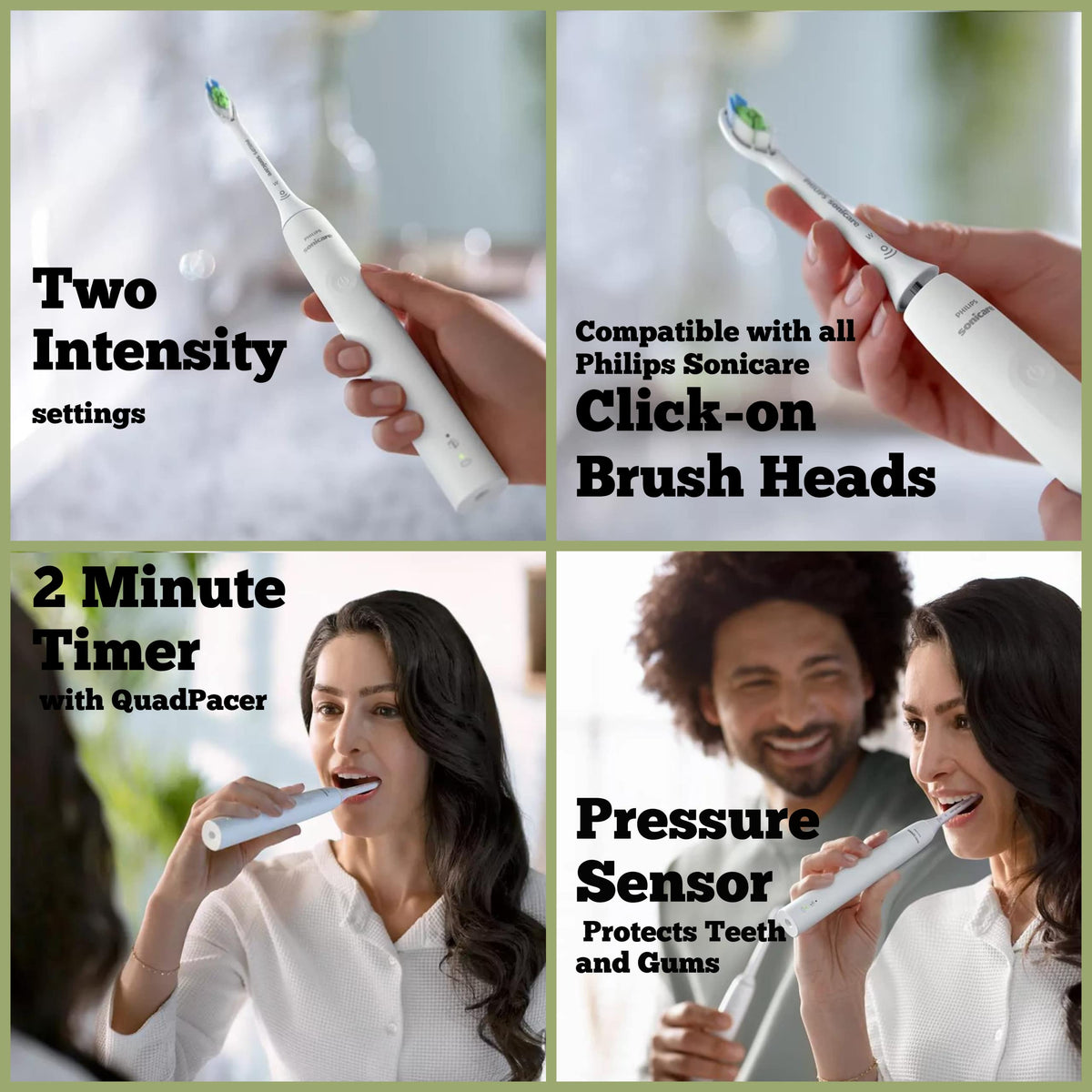 Rechargeable Electric Toothbrush with Pressure Sensor and Travel Case T931
