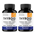 Thyroid Support with Selenium, Zinc, Iodine, L Tyrosine, Ashwagandha, 70 Count (Pack of 2) X16507