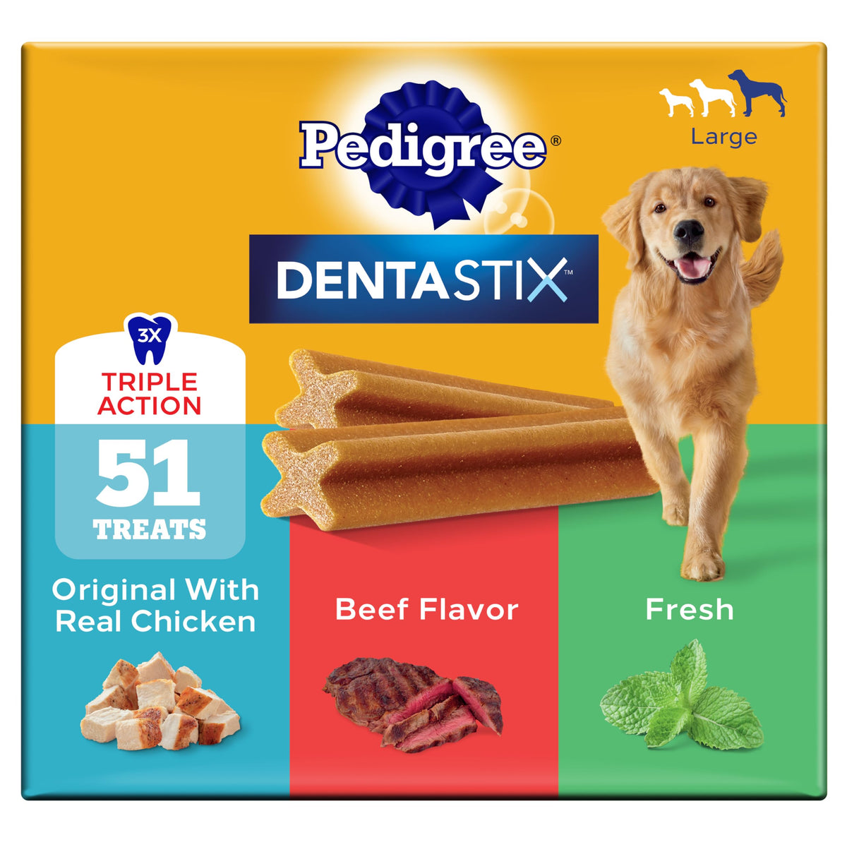 Large Breed Dental Dog Treats, 51 Count L927