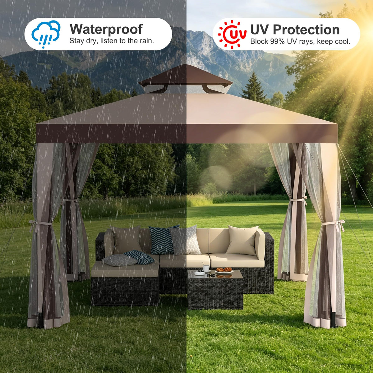 10×10 Outdoor Gazebo Canopy Tent G30995