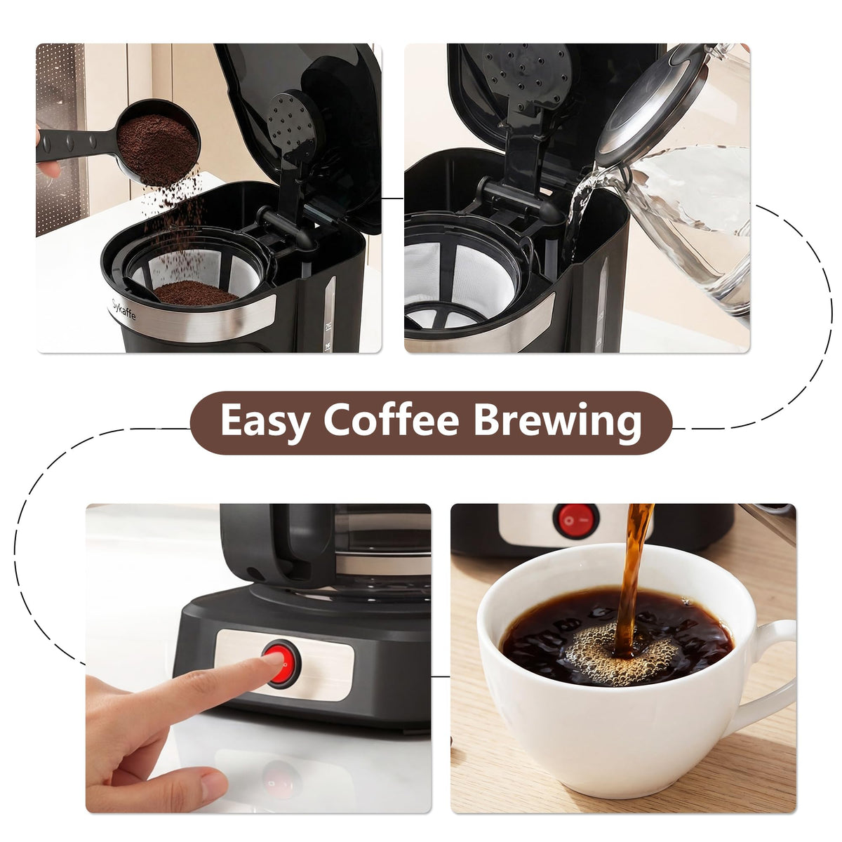 12 Cup Drip Coffee Maker with Reusable Filter K79317