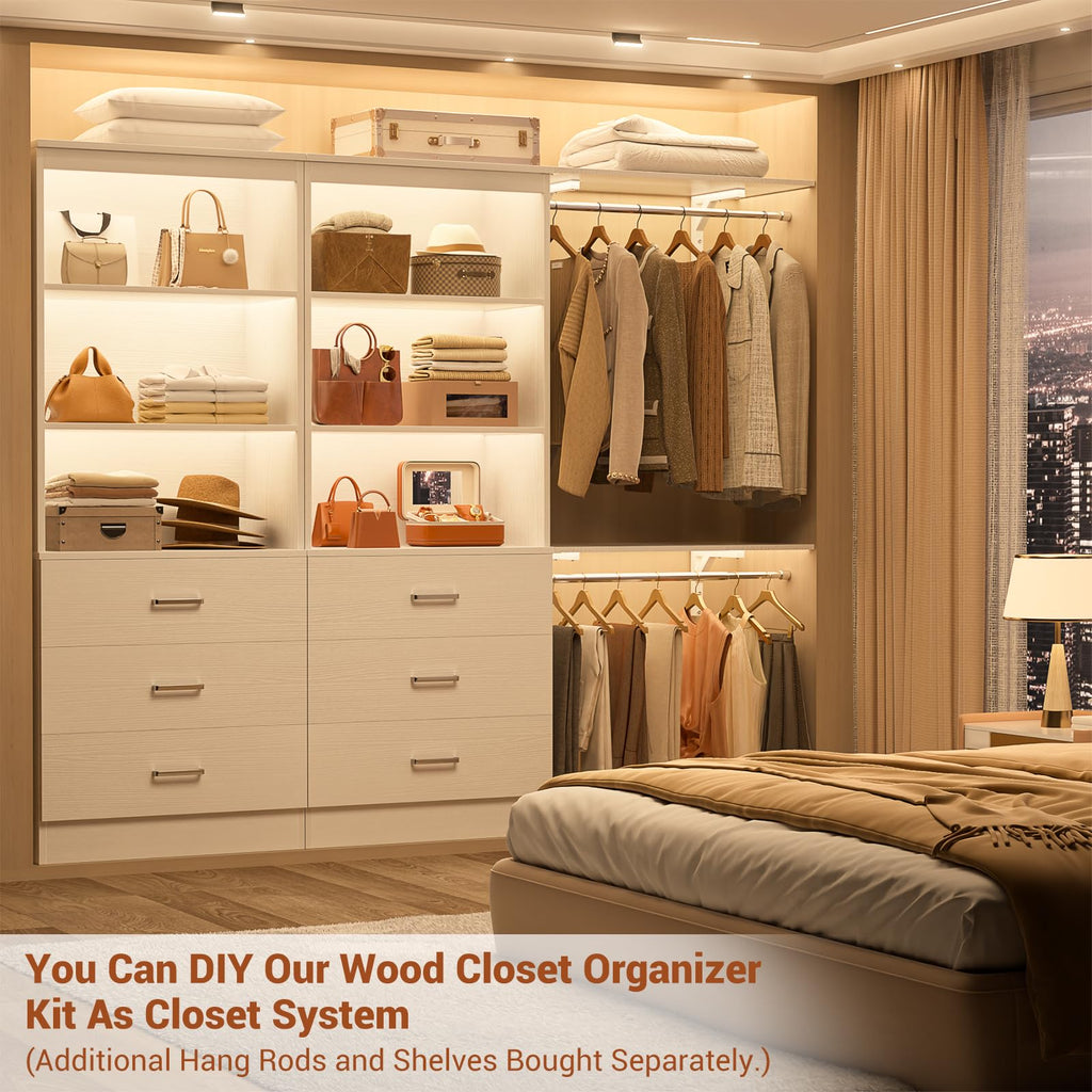 23.6" White Closet Drawers System with 3 Drawers Q509862