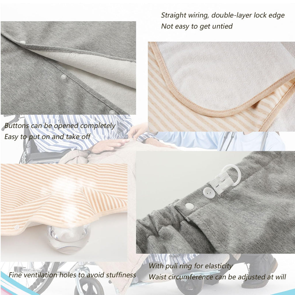 Full Open Waterproof Adjustable Reusable Adult Diaper Skirt I14165