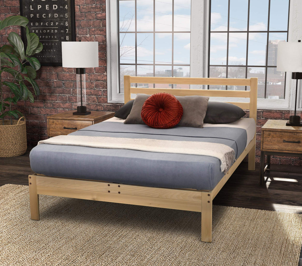 California King Unfinished Wood Platform Bed F545