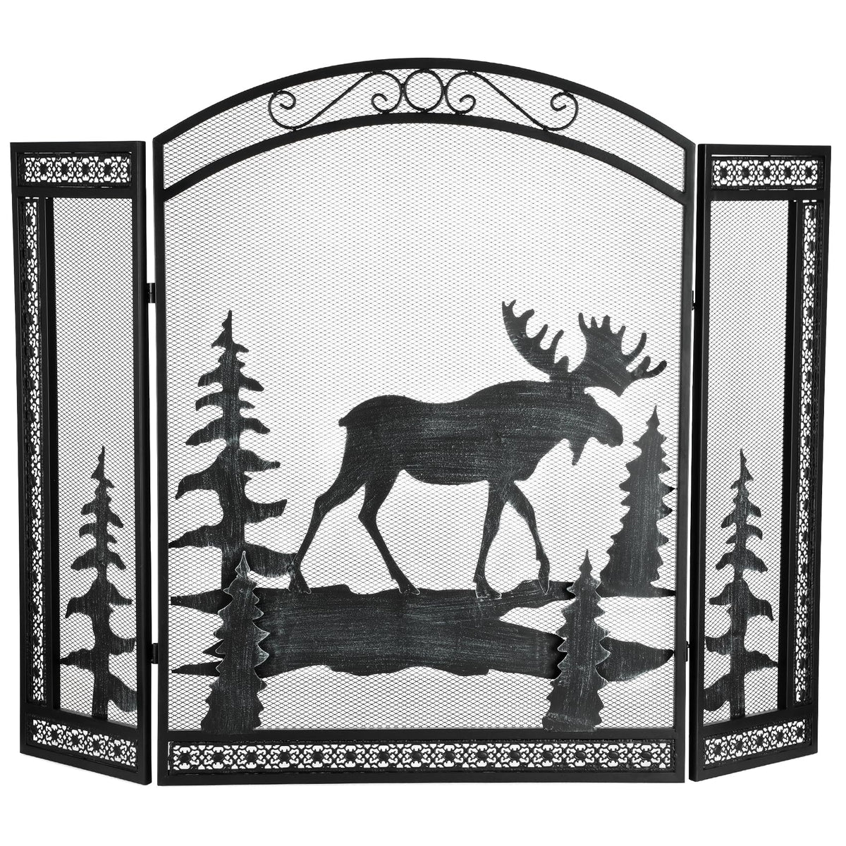 3 Panel Fireplace Screen with Guard Grate G922