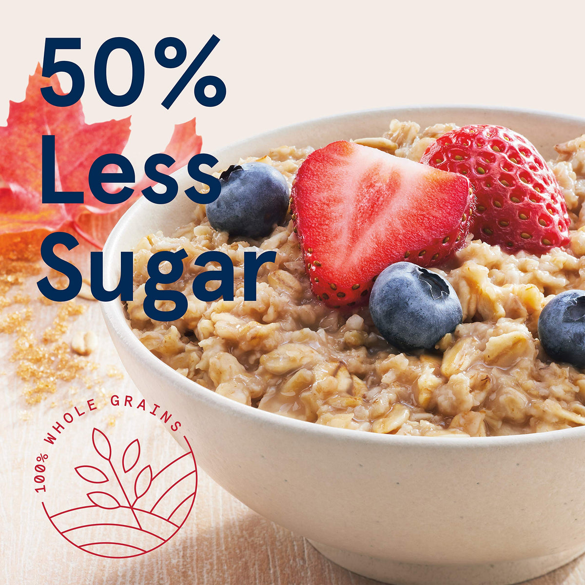 Instant Oatmeal Lower Sugar Maple Brown Sugar 1.19 Ounce Pack of 48 G3497