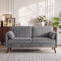 64" Gray Chenille 2-seater Sofa N257229