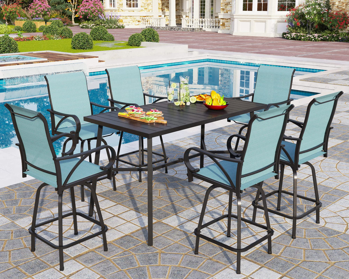 7 Piece Bar Height Patio Dining Set M3910