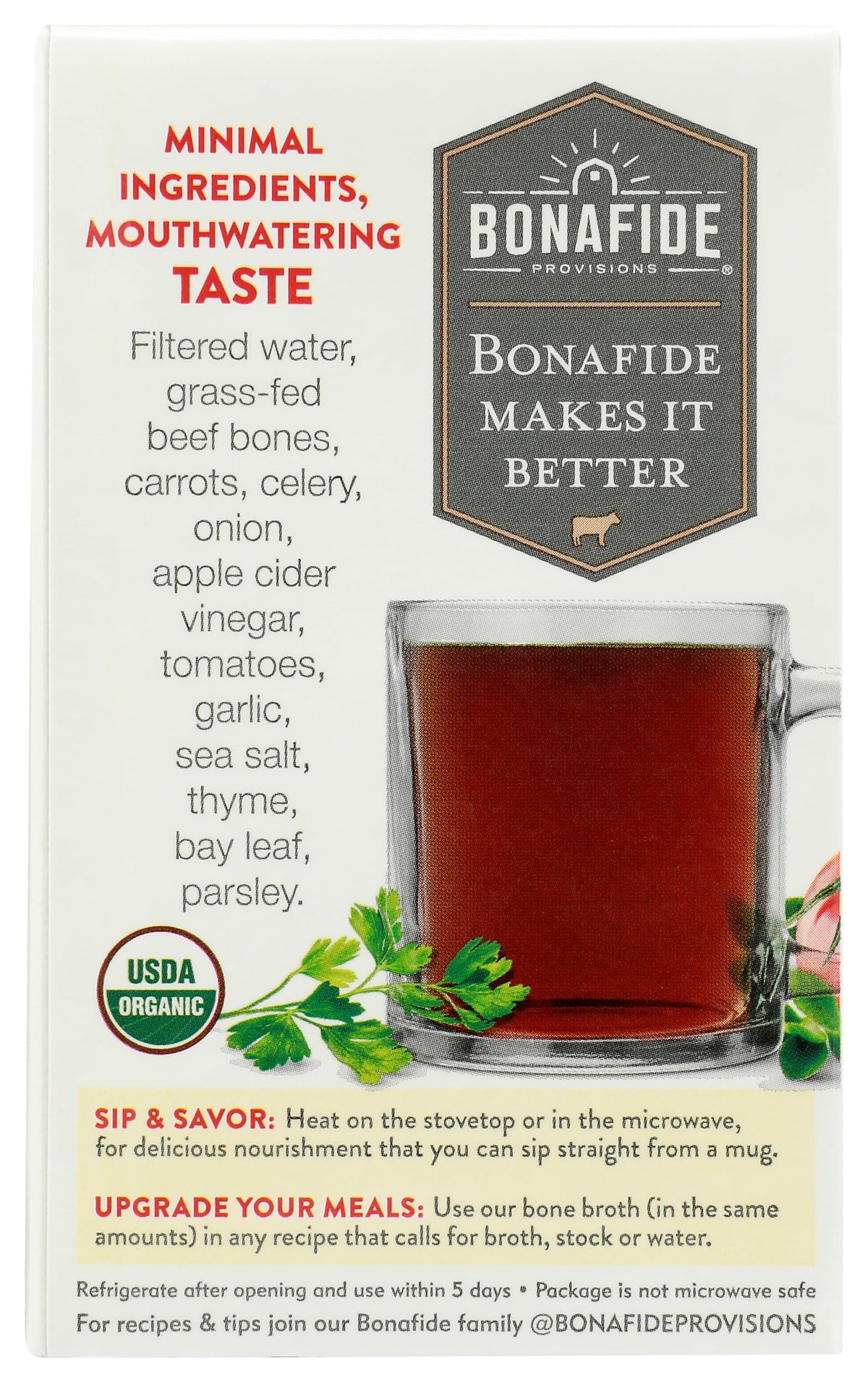 Organic Beef Bone Broth 16.9 Ounce X426